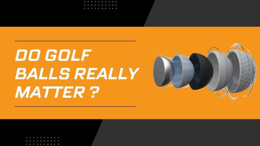 Technical breakdown image of pieces of a golf ball on a orange background and text "Do Golf Balls Really Matter?"