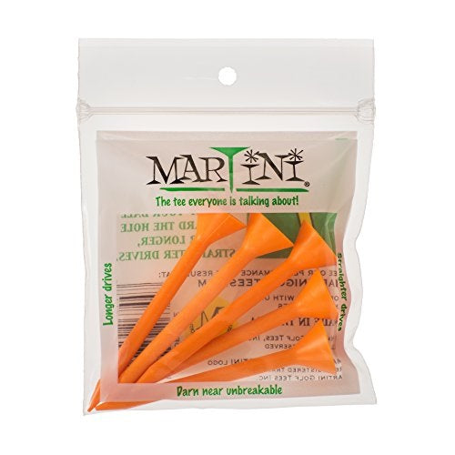An image of NEW Martini Golf Tees 5 Count Orange on a white background