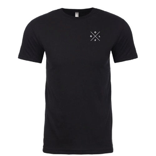 An image of TaylorMade Golf Cross T-Shirt - Black - L on a white background