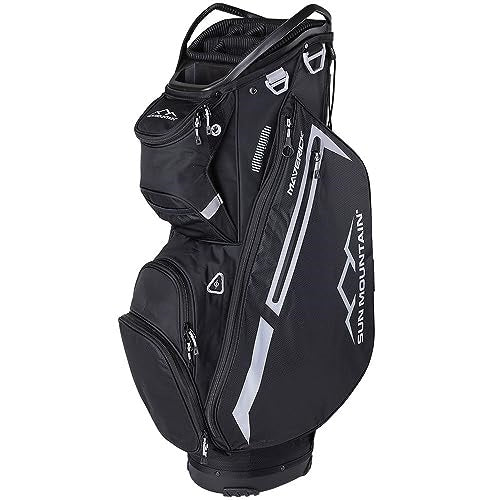 An image of Sun Mountain 2024 Maverick Cart Bag - Black on a white background