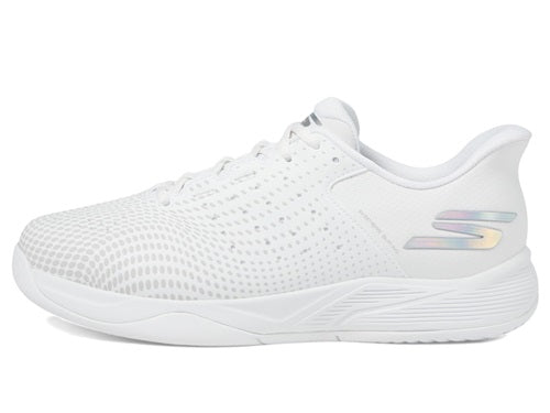 An image of Skechers Women's Viper Court Reload Pickle Ball Shoes - White - 8.5 on a white background