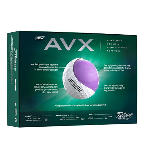Titleist AVX Golf Balls - White - Dozen