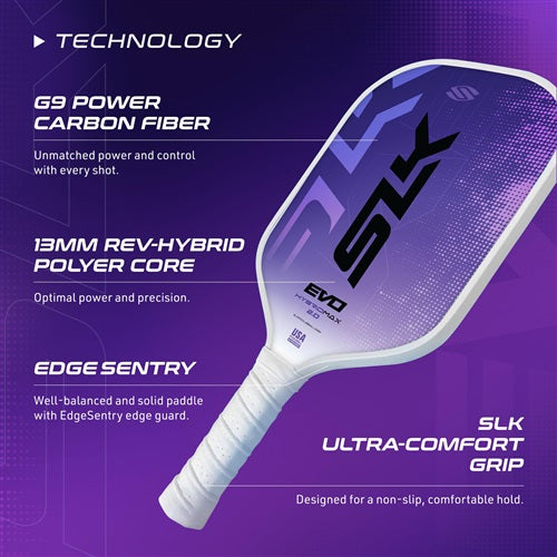 Product specs of Selkirk Evo Hybrid Max 2.0 Pickleball Paddle