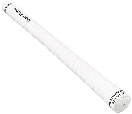 White golf club with 'Golf Pride' branding on a white background