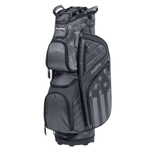 A hero image of a Bag Boy golf cart bag on a white background