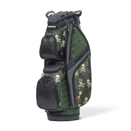A hero image of a Bag Boy golf cart bag on a white background