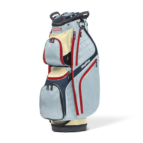 A hero image of a Bag Boy golf cart bag on a white background