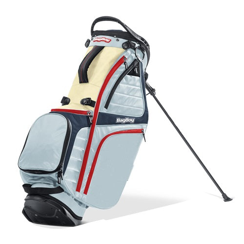 A hero image of a Bag Boy golf stand bag on a white background