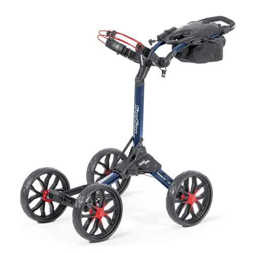 A hero image of a Bag Boy push cart on a white background