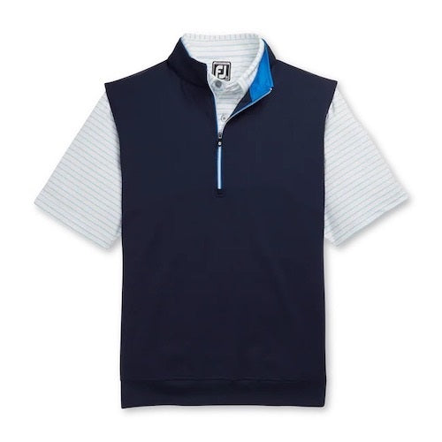 An image of a FootJoy Half-Zip Jersey Vest - Navy - 3XL on a white background