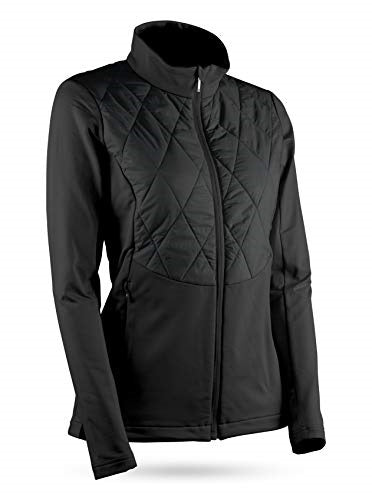 An image of Sun Mountain Women's AT Hybrid Jacket Black - 2XL on a white background
