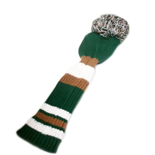 A fabric pom pom headcover on a white background