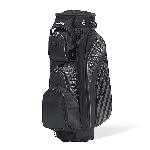 A hero image of a Bag Boy golf cart bag on a white background