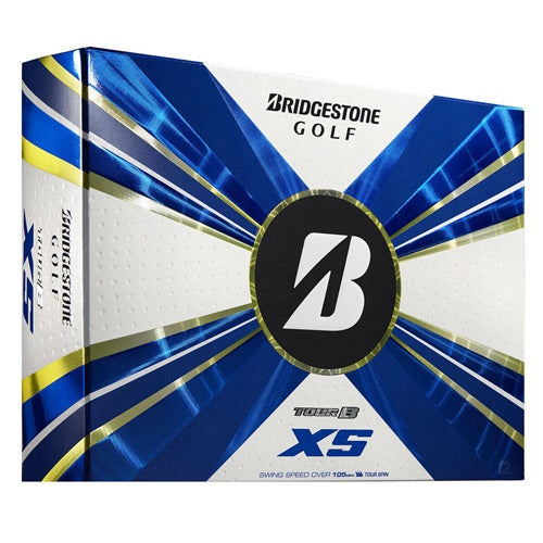 A hero image of Bridgestone Tour B XS Golf Balls in box on a white background