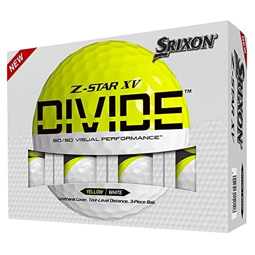 Srixon Z Star XV Divide White and Yellow Golf Balls