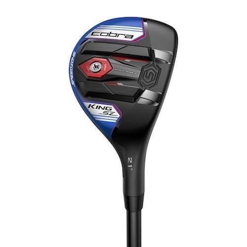An image of Cobra King Speedzone One Hybrid - Black / Blue - Senior 5 RH on a white background