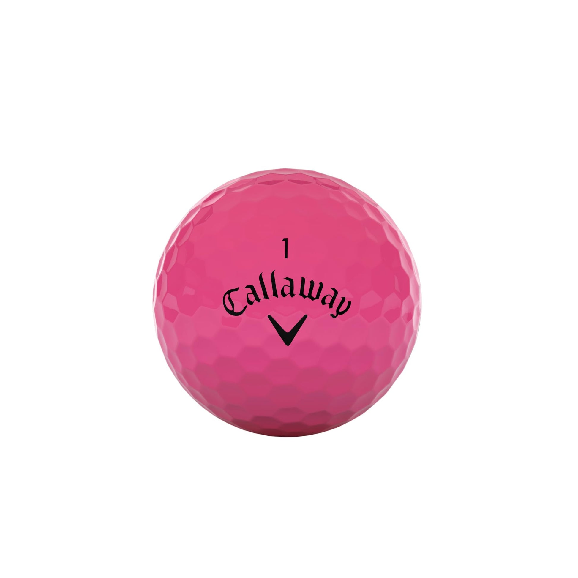 A hero image of a pink Callaway Reva Golf Ball on a white background