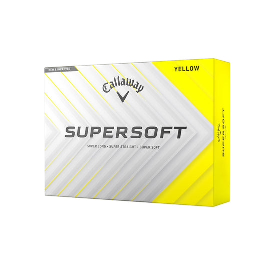 Hero image of Callaway Supersoft Yellow Golf ball box