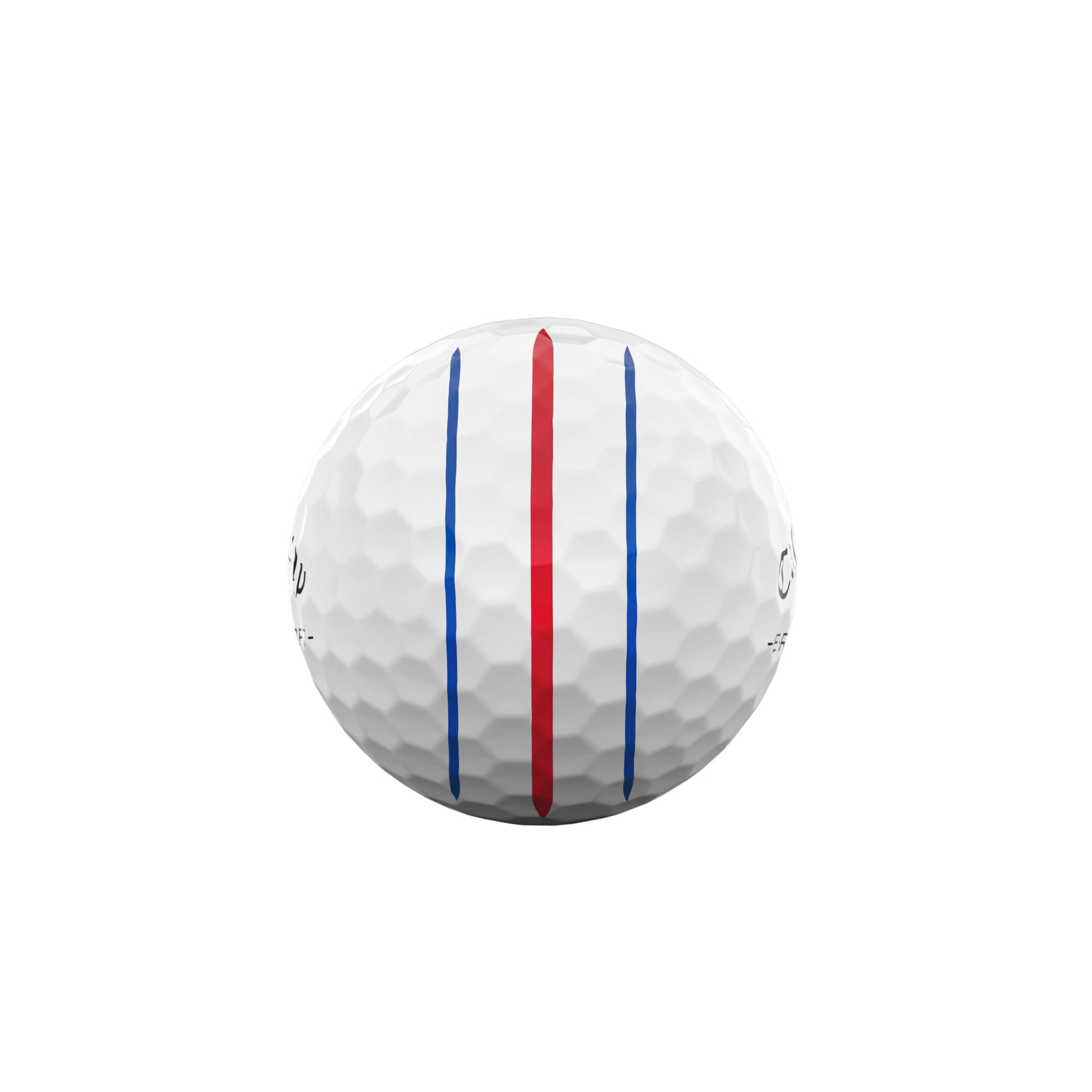 A hero image of a white Callaway ERC Soft Triple Track Golf Ball on a white background