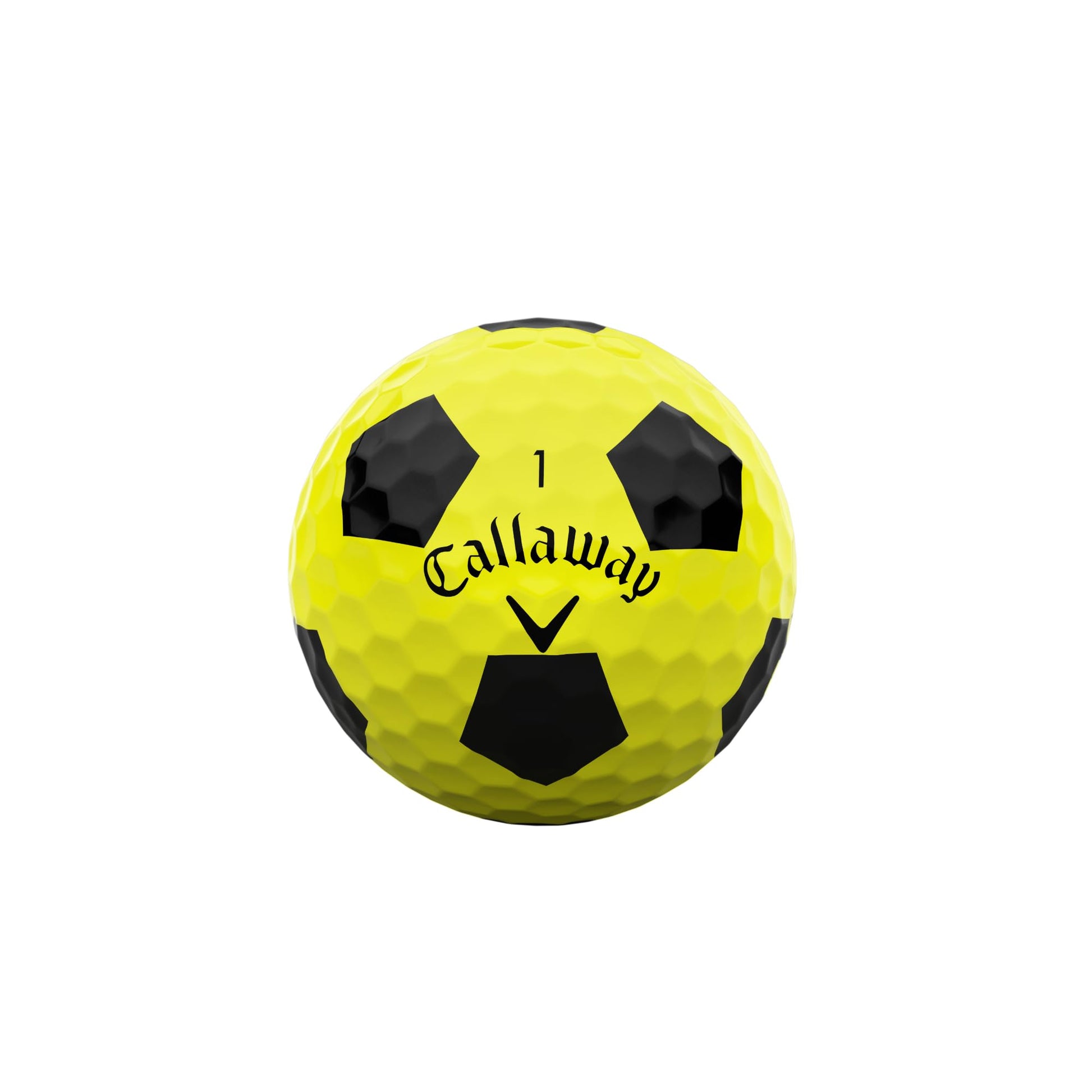 A hero image of a Callaway ERC Soft TRUVIS Yellow Golf Ball