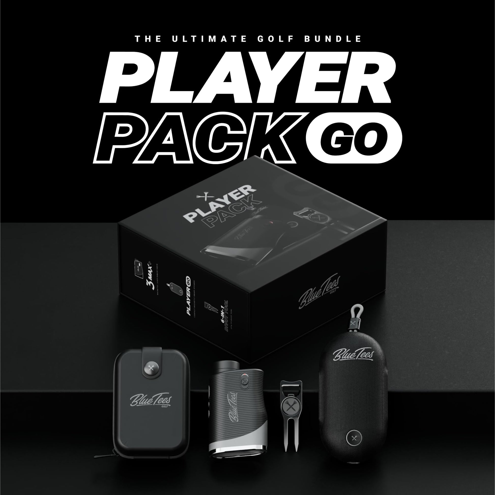 A highlight image of the Blue Tees Golf Player Pack Go