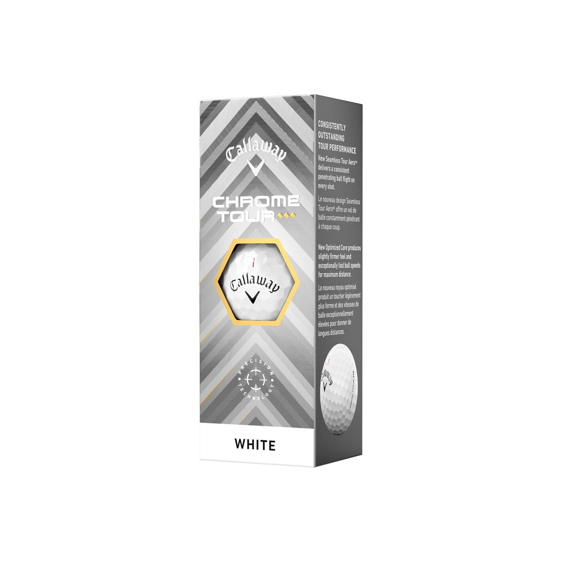 A hero image of a sleeve of Callaway Chrome Tour Triple Diamond Golf Balls