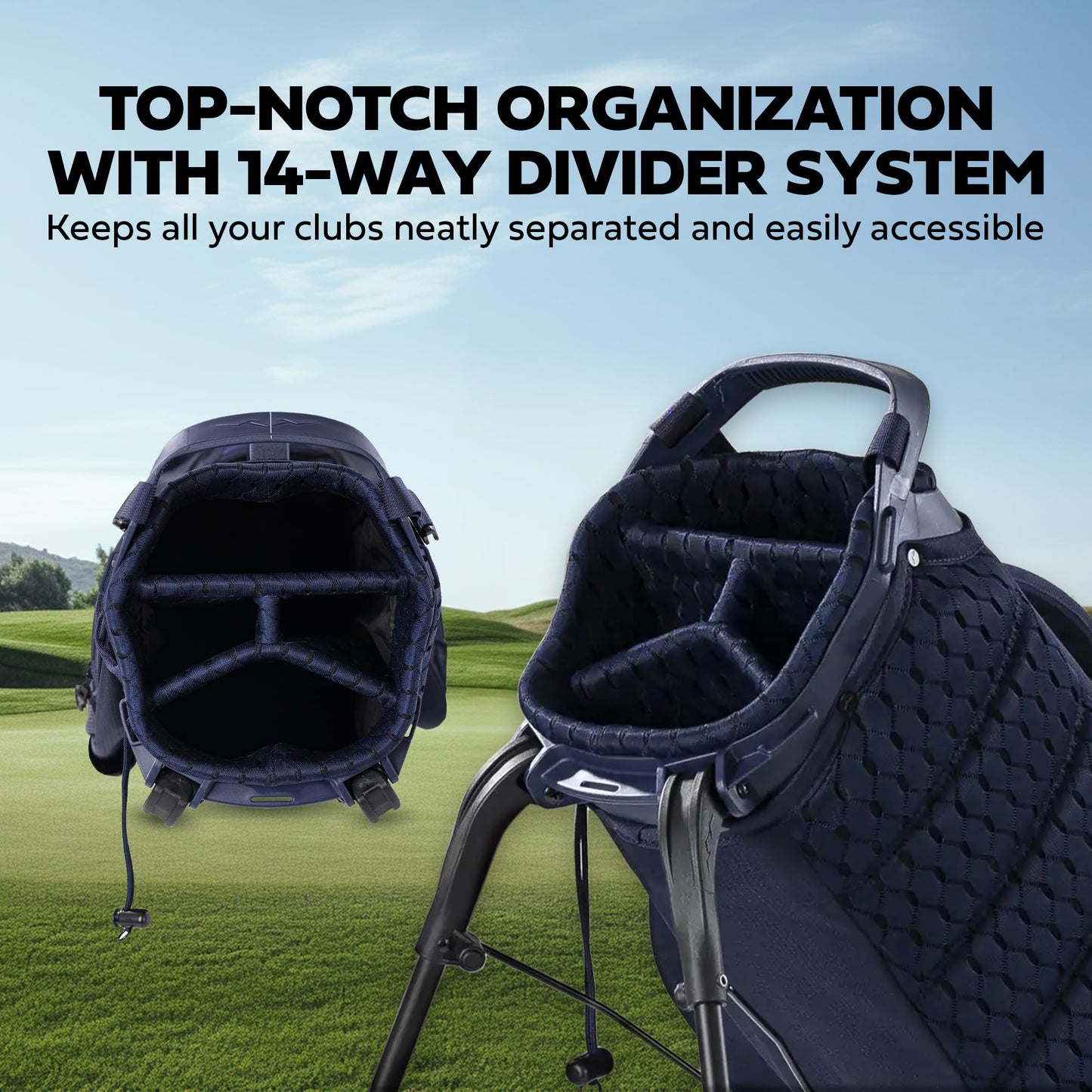 Ad image of Sun Mountain golf product features