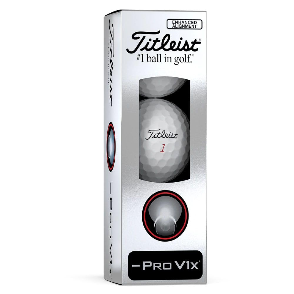Titleist Pro V1x Left Dash Enhanced Alignment Golf Balls - Dozen