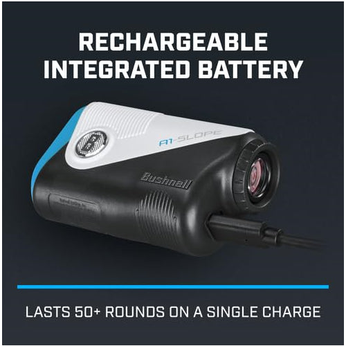 Image depicting the integrated rechargeable battery in the Bushnell A-1 Slope golf rangefinder