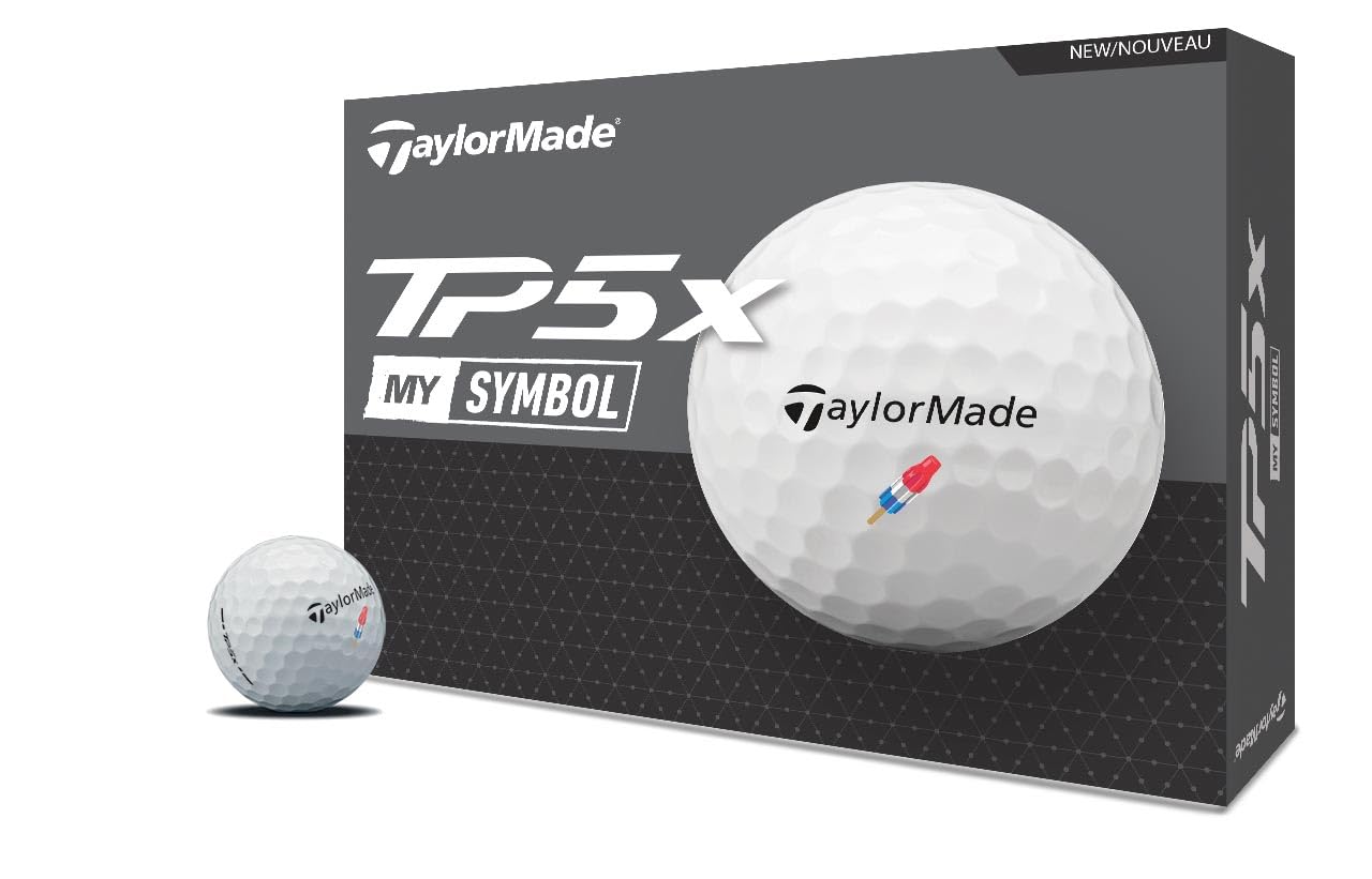 A box description of the TaylorMade TP5X My Symbol Golf Balls