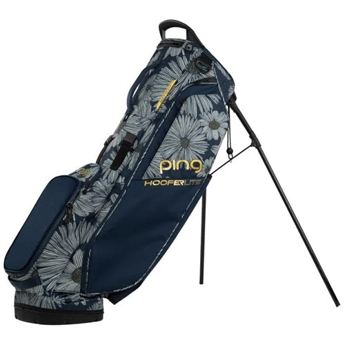 An image of PING Hooferlite 231 Stand Bag - Blue Floral on a white background