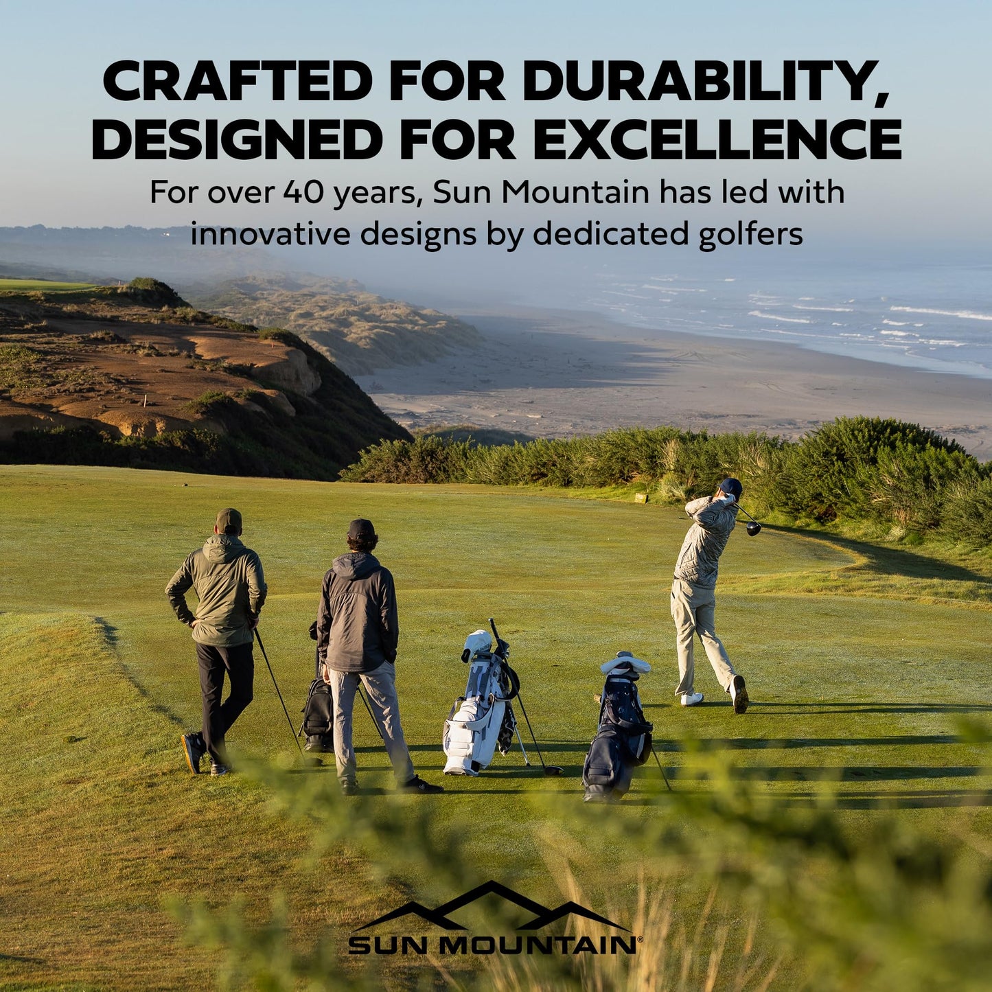 Ad image of Sun Mountain golf product features