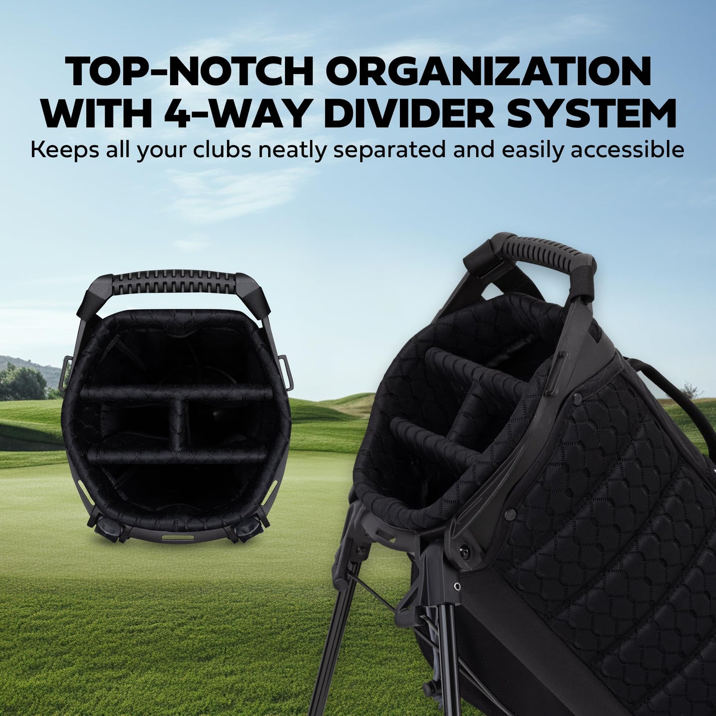 Ad image of Sun Mountain golf product features