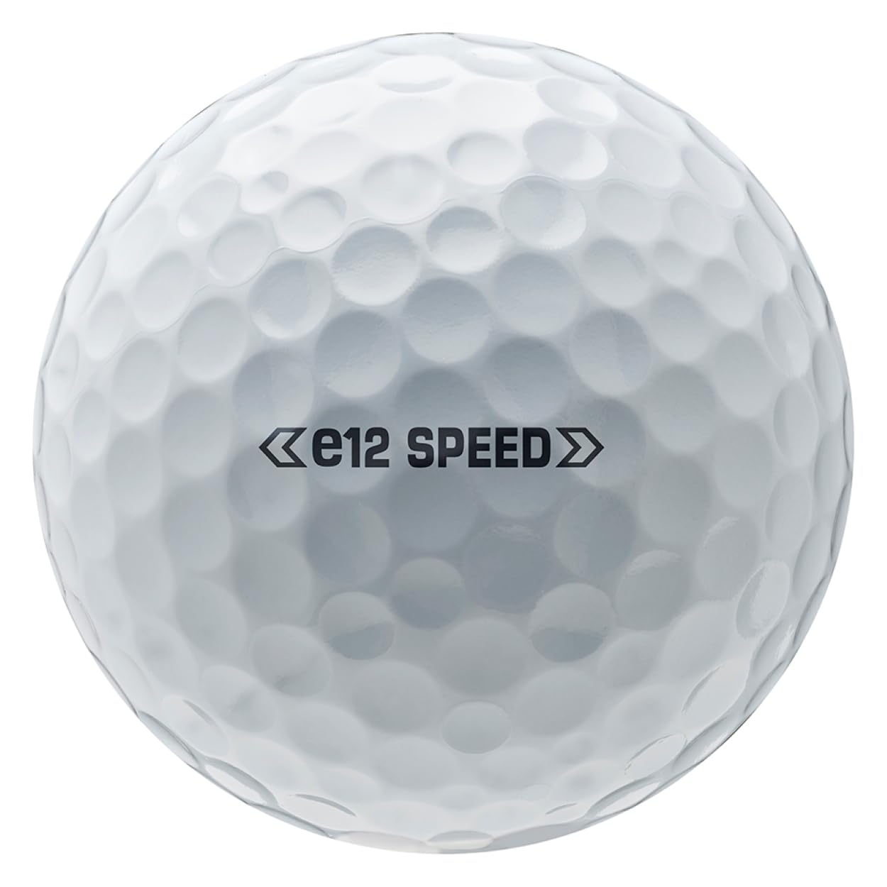 A hero image of the Bridgestone Golf e12 speed alignment aid on a white background.