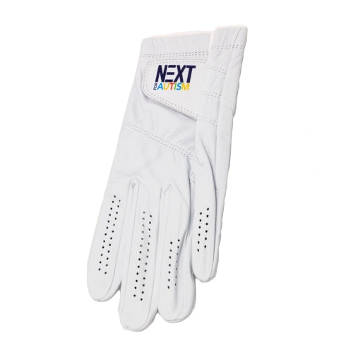 A hero image of a Callaway Next For Autism Golf Glove on a white background