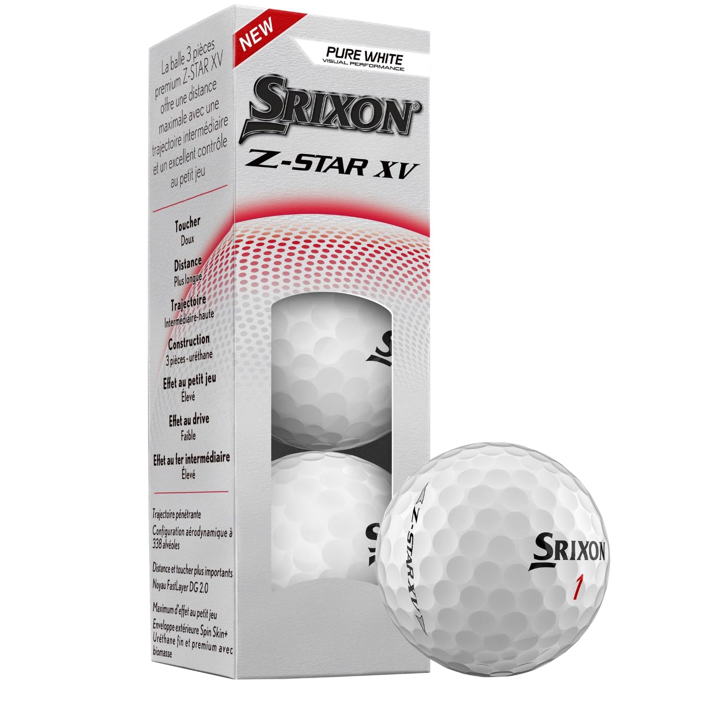 Srixon Z-Star XV Balls, Z-Star XV 9, White