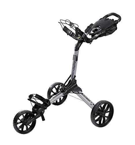 An image of Bag Boy Nitron Golf Push Cart - Silver/Black on a white background