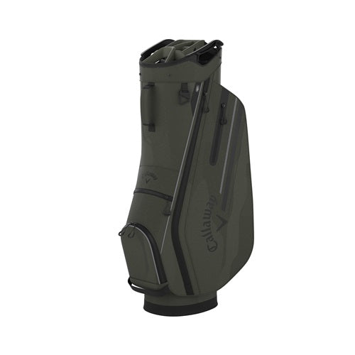 An image of Callaway Chev 14 2024 Cart Bag - Olive Camo on a white background