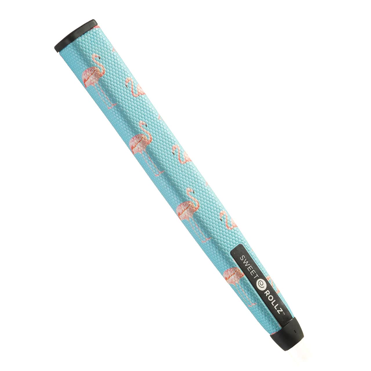 A product image of Sweetrollz "South Beach" golf putter grip with Flamingo icons