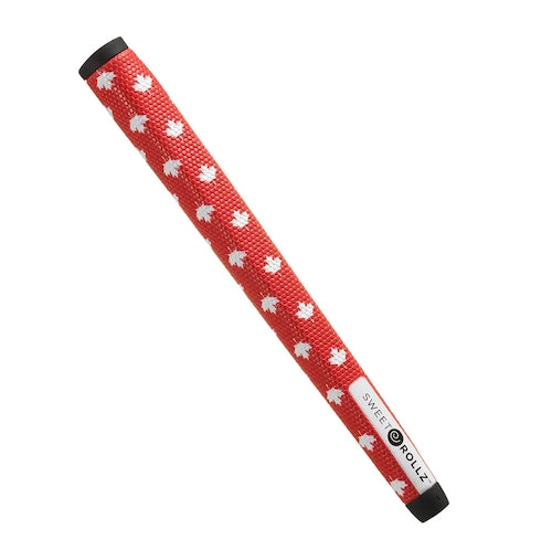 Product image of a Sweetrollz O Canada Grip in red with white maple leaves on it