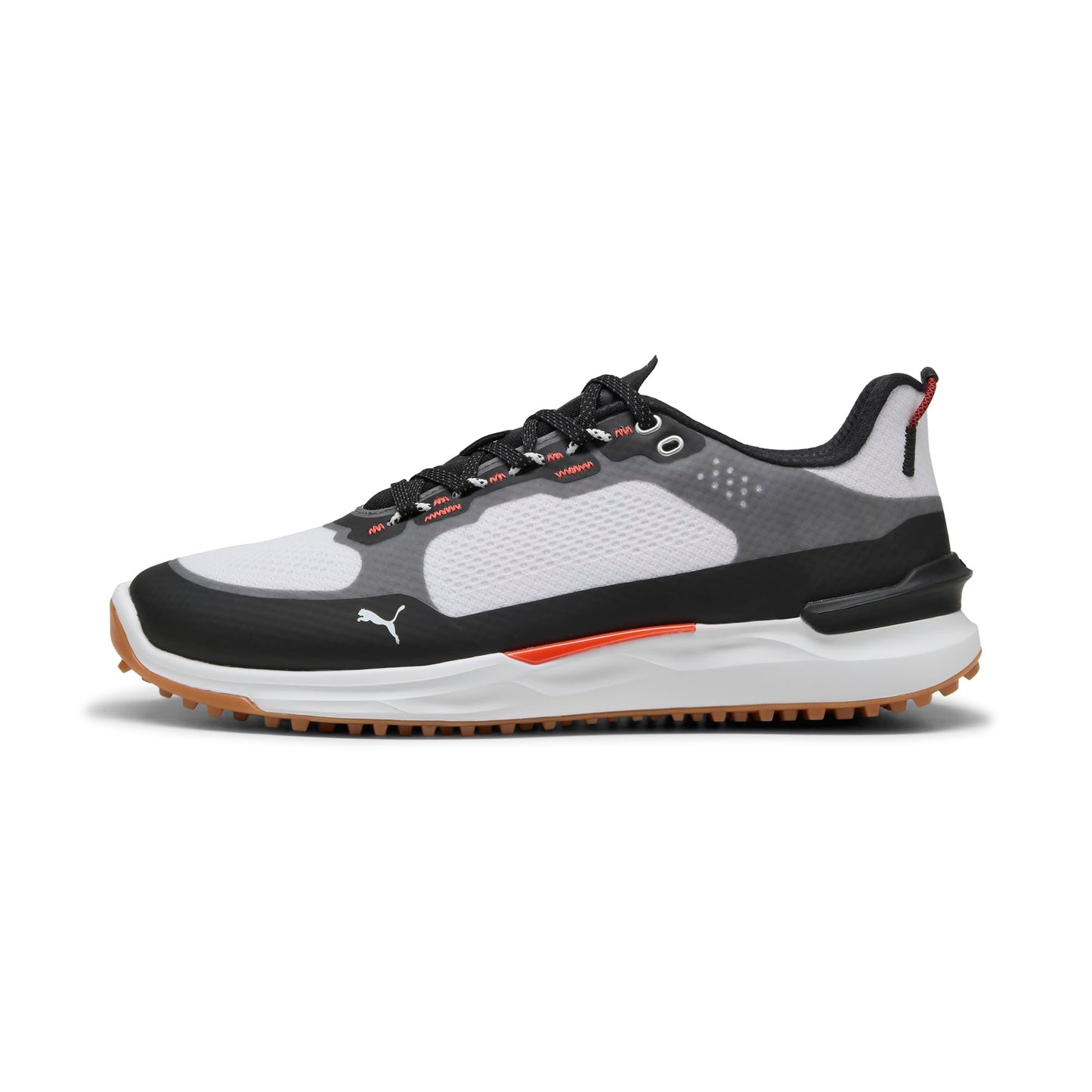 An image of Puma Men's Ignite Elevate X Shoe, Puma White-Puma Black, 8 on a white background