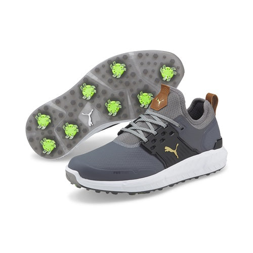 An image of Puma Ignite Articulate - Quiet Shade/Gold/Puma Black - 10 on a white background