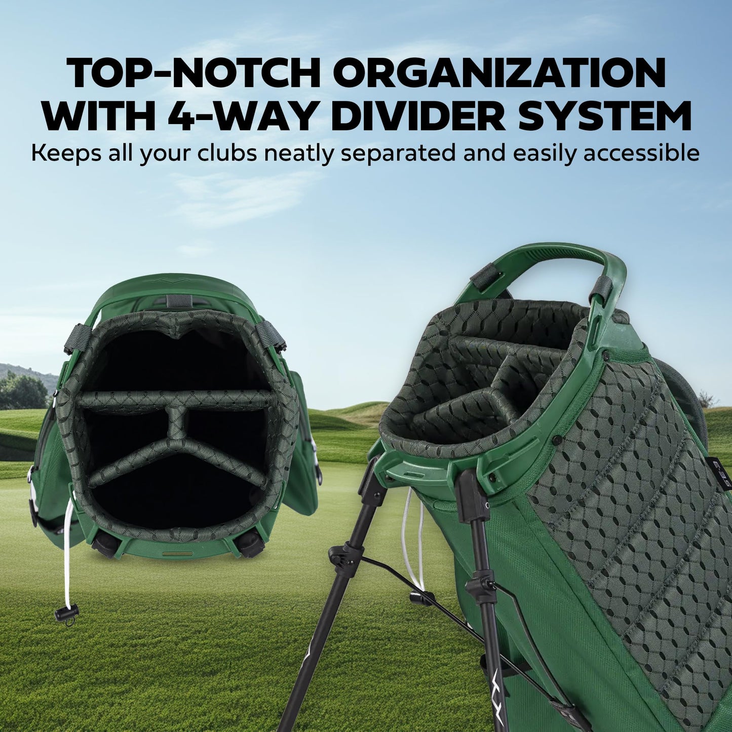 Ad image of Sun Mountain golf product features