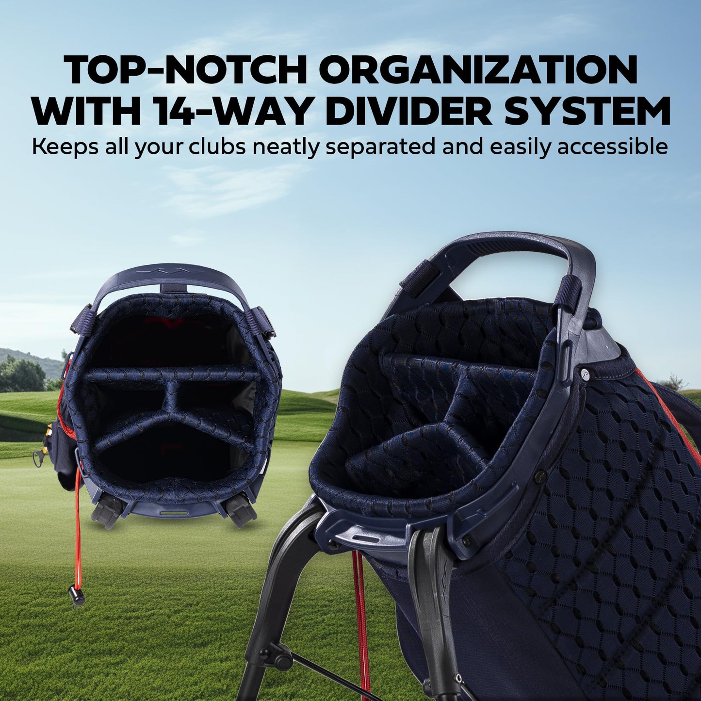 Ad image of Sun Mountain golf product features