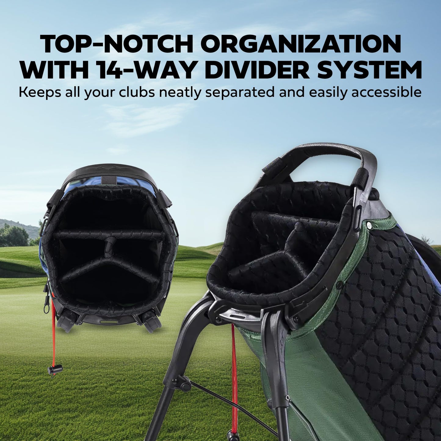 Ad image of Sun Mountain golf product features