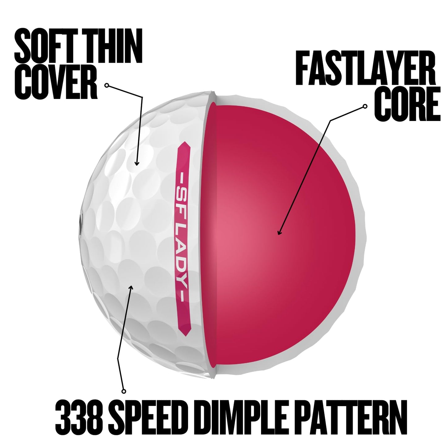 Srixon Soft Feel Lady Golf Balls - Dozen