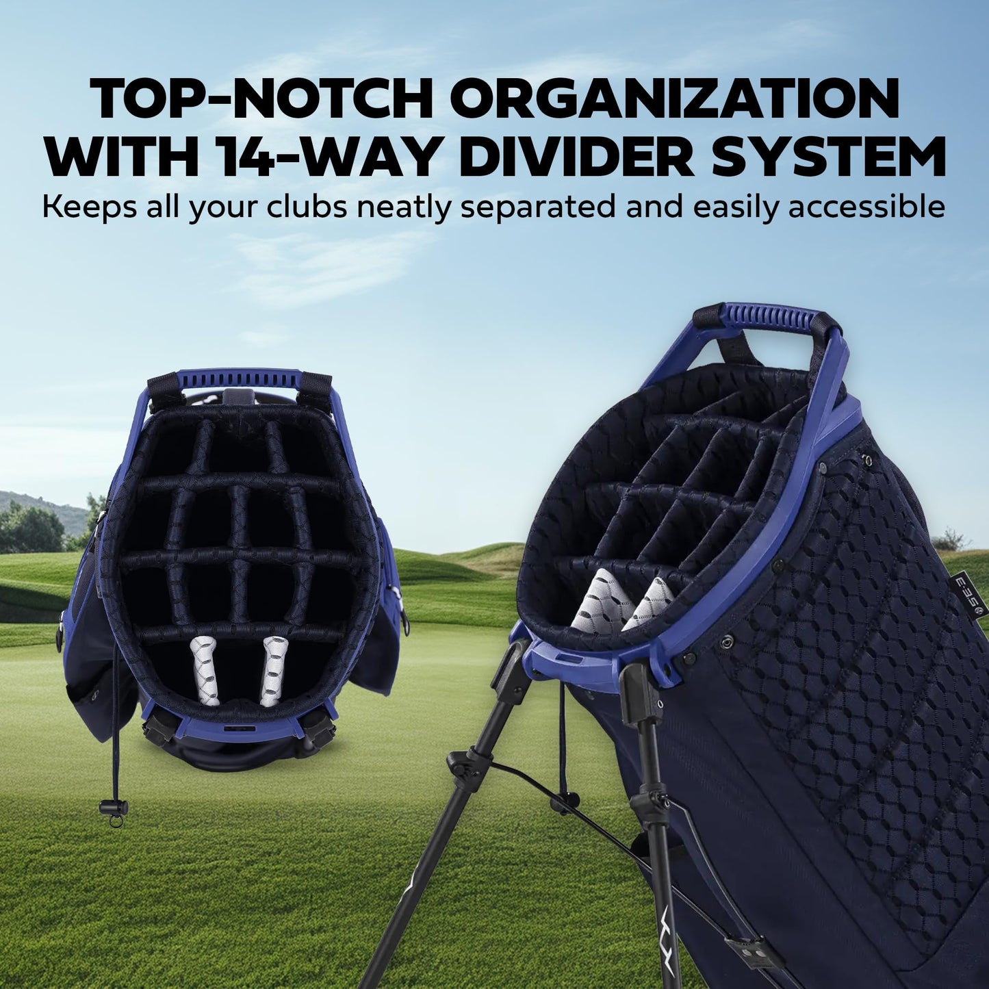 Ad image of Sun Mountain golf product features