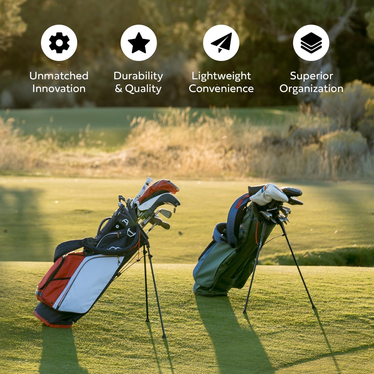 Ad image of Sun Mountain golf product features