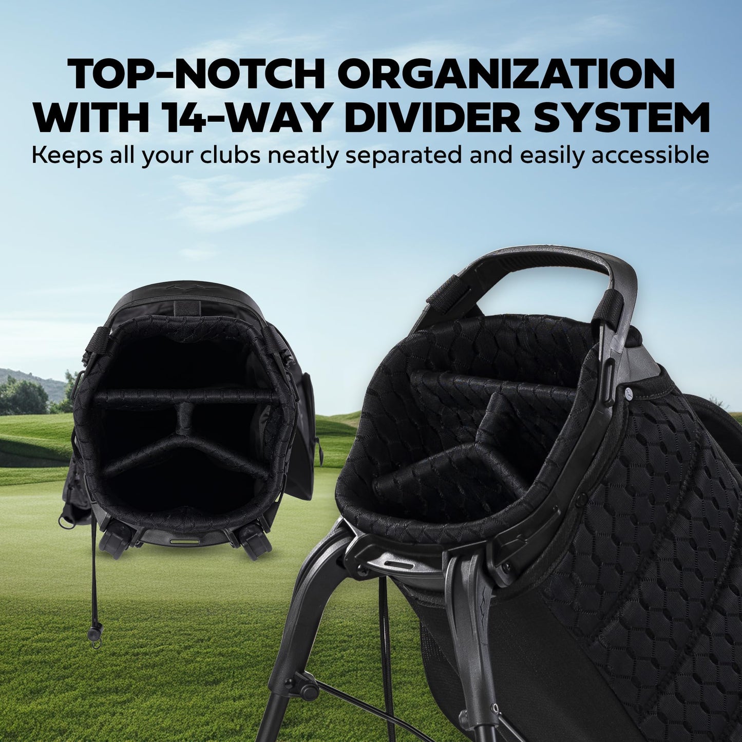 Ad image of Sun Mountain golf product features