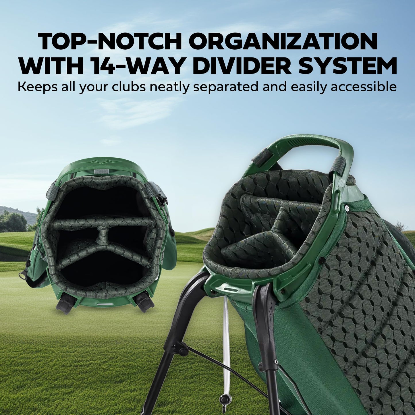 Ad image of Sun Mountain golf product features